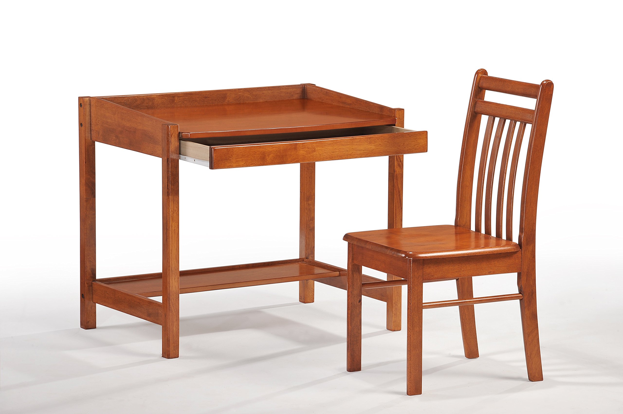 Night & Day Furniture Zest Desk - Cherry Finish Modern Home Office Desk for Work & Study - Perfect for Small Spaces & Remote Work