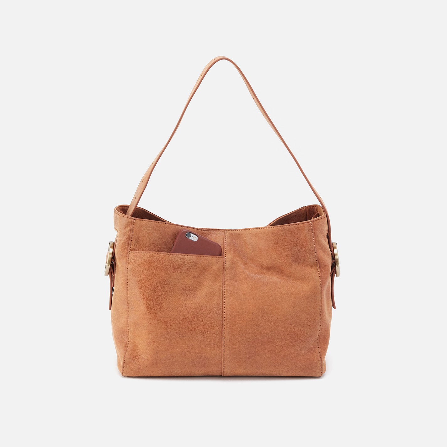 Premium Buffed Leather Shoulder Bag in Whiskey - Stylish & Durable Crossbody Bag for Men & Women - Perfect for Work, Travel & Everyday Use