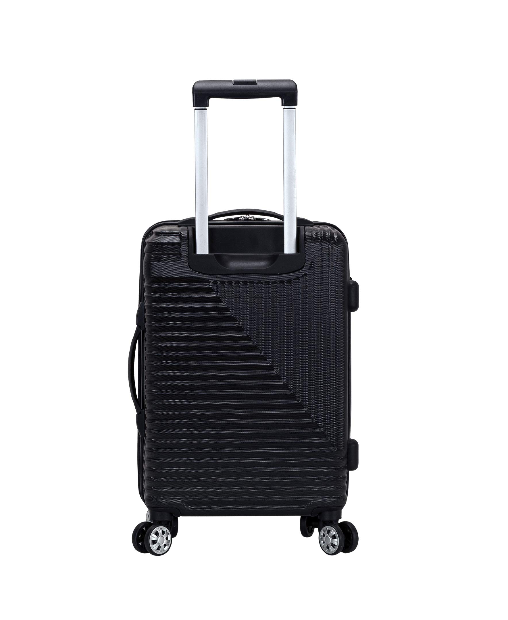 Rockland Star Trail 20-Inch Hardside Spinner Wheel Carry-On Luggage - Lightweight Durable Suitcase for Travel, Business Trips & Weekend Getaways (Black)
