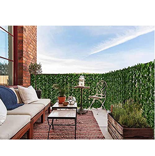 Faux Ivy Privacy Fence Screen - Artificial Hedge Wall Panel with Green Leaves (0.5x1m) for Outdoor/Indoor Decor, Balcony Cover & Garden Privacy Fence | ZHEYANG Model G0121