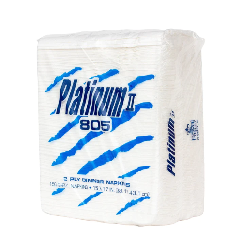 Economy 2-Ply Disposable Dinner Napkins, White, 8 x 4 Inches, Pack of 150 - Perfect for Parties, Restaurants & Everyday Dining