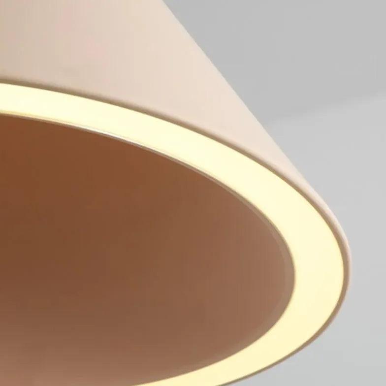 Modern Creamy White Cone Pendant Light - Stylish Ceiling Lighting for Kitchen, Dining Room, and Bedroom Decor