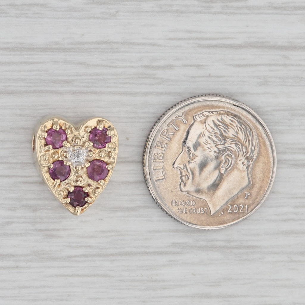0.50ct Pink Sapphire & Diamond Heart Slide Bracelet Charm in 14k Gold by Richard Klein - Perfect for Valentine's Day Gifts, Anniversary Presents & Romantic Jewelry
