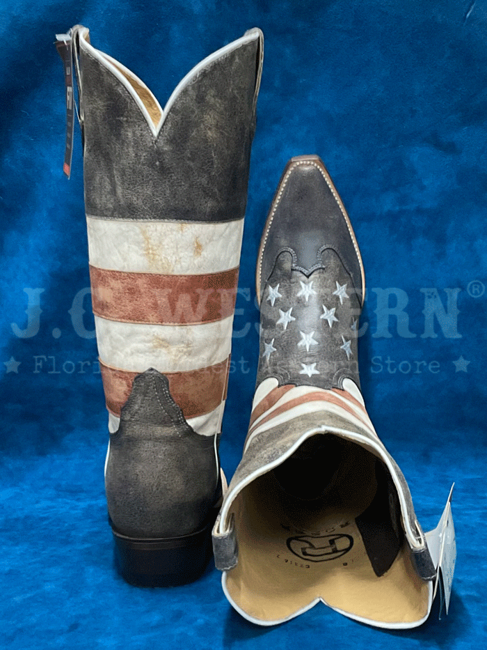 Roper Women's American Flag Cowboy Boots - Red, White & Blue Patriotic Western Boots for Country Line Dancing, Rodeo & 4th of July Celebrations