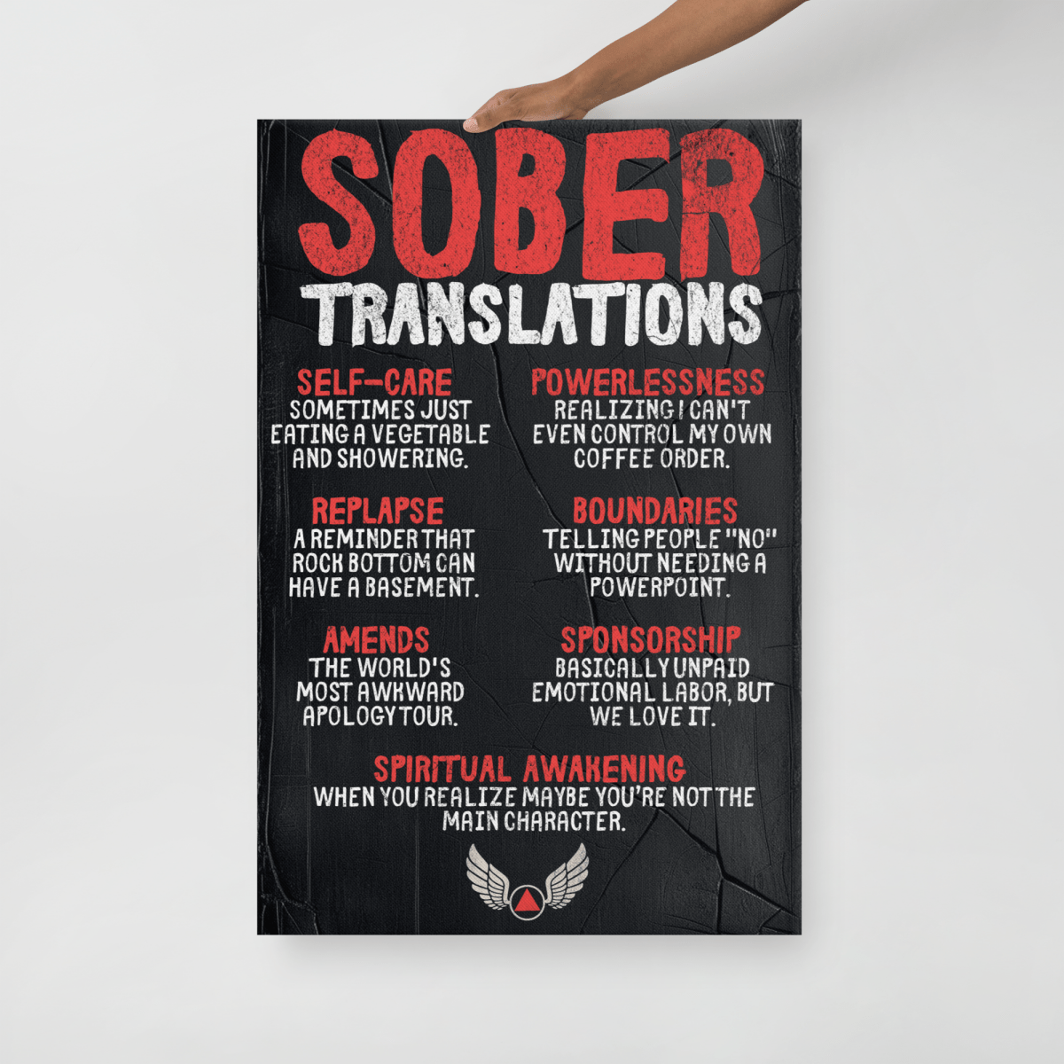 Sober Translations Vol. 3 - Modern Abstract Canvas Wall Art for Living Room, Bedroom & Office Decor | Large Stretched Framed Painting for Home & Office