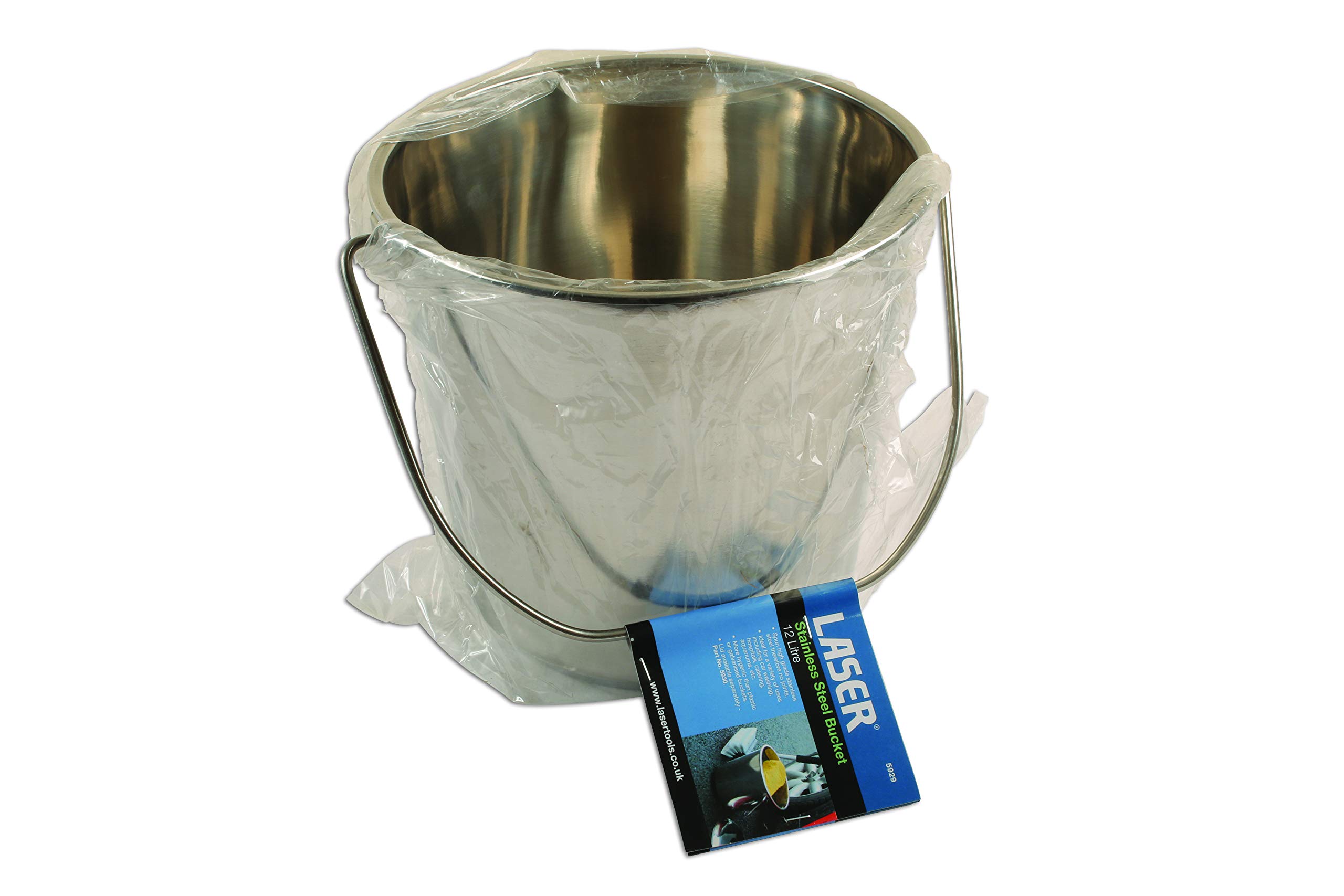 Premium 12L Stainless Steel Bucket with Laser Engraved Design - Silver | Heavy-Duty Multipurpose Container for Kitchen, Restaurant, Camping & Outdoor Use