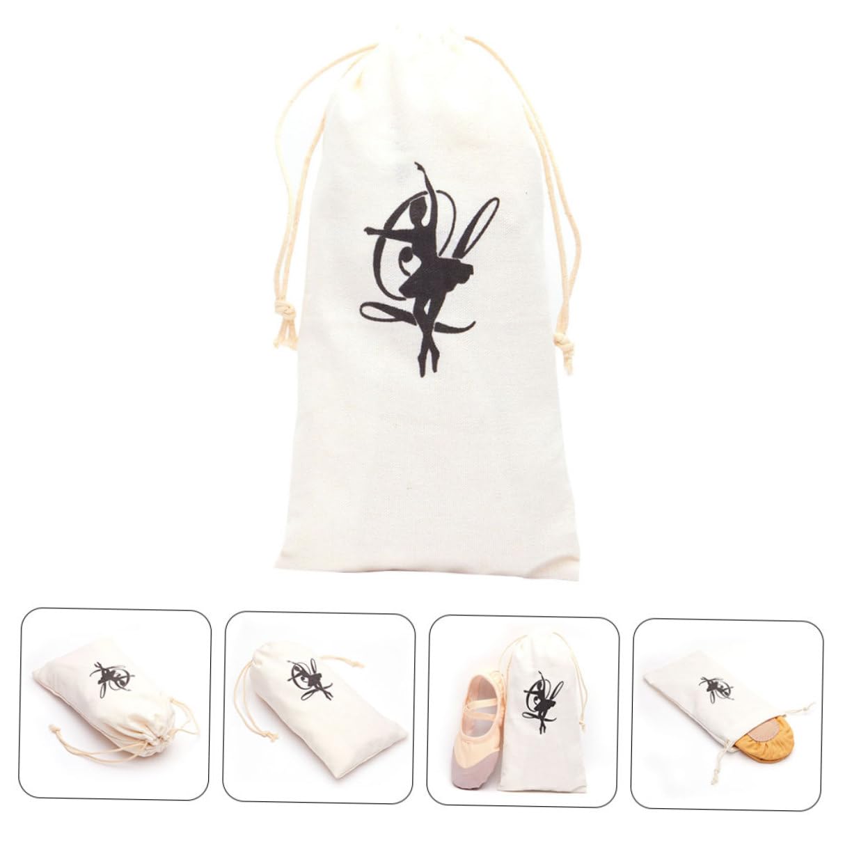 CORHAD Washable Drawstring Shoe Storage Bag - Breathable Ballet Dance Shoe Organizer Pouch for Travel, Gym & Dance Class (Set of 3) | Perfect for Ballerinas, Jazz Shoes & Dance Accessories