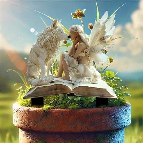 Fairy and White Wolf Elf