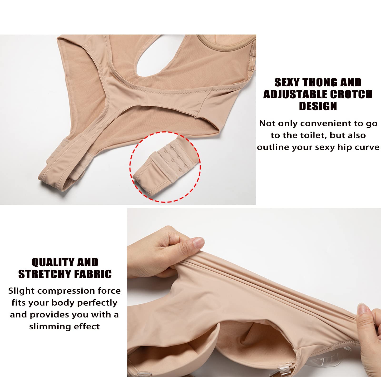 Invishaper - Plus Size Backless Body Shaper Bra for Women, Seamless Shapewear Bodysuit with Plunge Neckline | Perfect for Evening Dresses, Wedding & Special Occasions