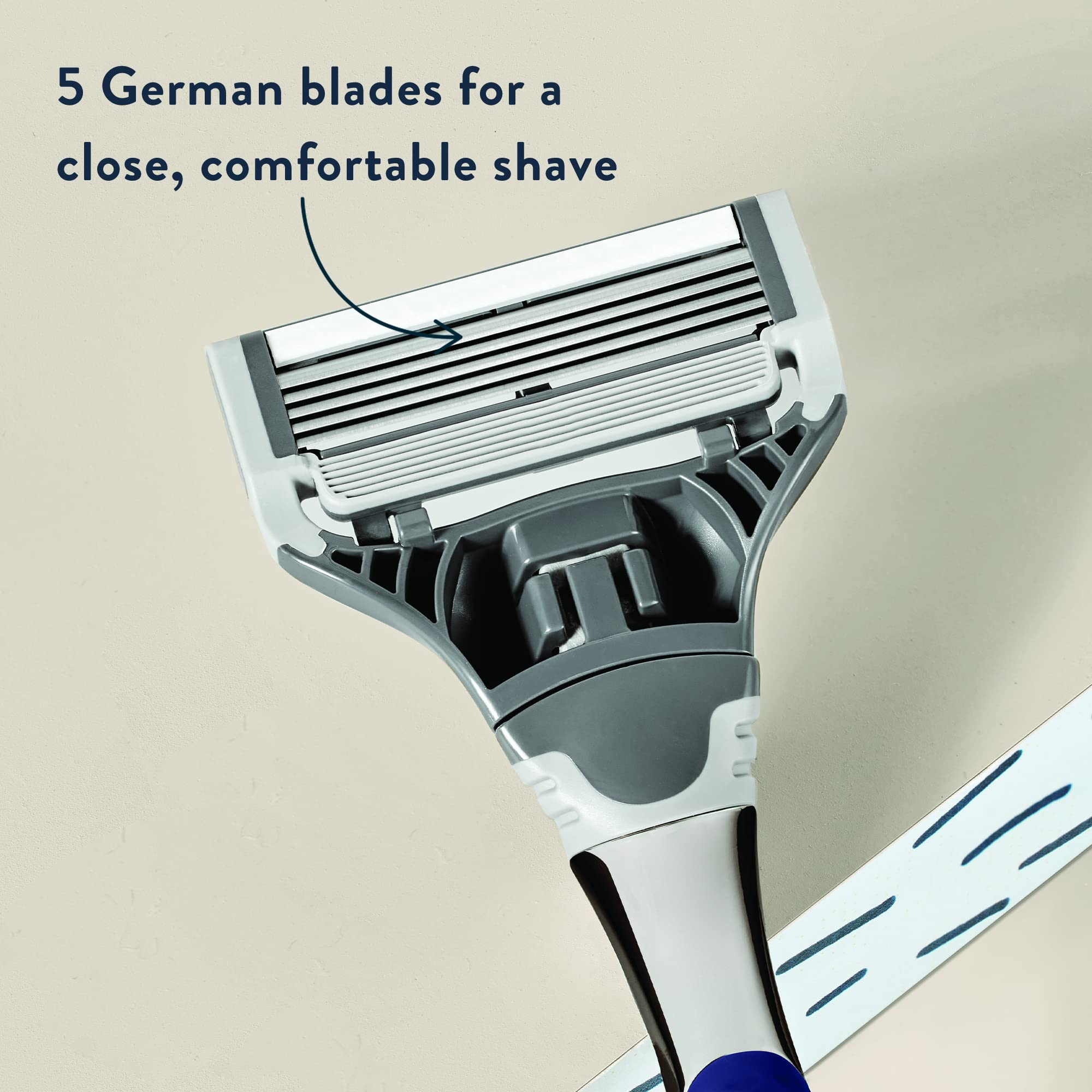 Harry's Razors for Men - Winston Shaving Set with 5 Blade Razors, Lubricating Strip & Precision Trimmer | Includes 3 Razor Blade Refills, Travel Cover & 4oz Shave Gel | Perfect for Travel, Gifts & Daily Shaving Routine