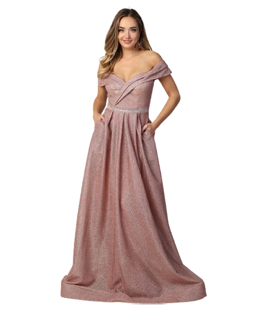 Elegant Red Carpet Glitter Formal Gown for Women - Perfect for Prom, Evening Gala & Special Occasions