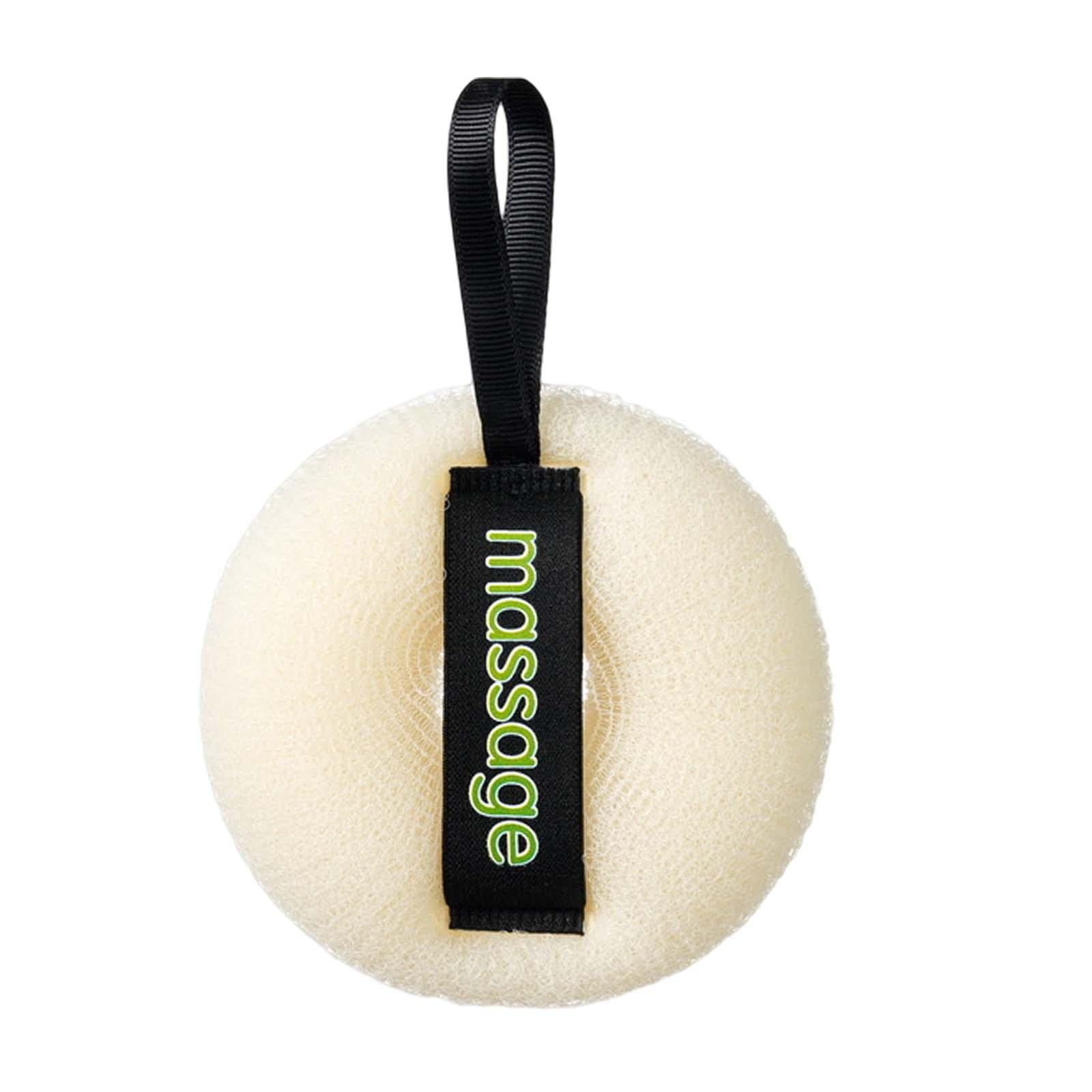 Soft Exfoliating Bath Sponge & Body Scrubber for Women & Men - Elastic Shower Ball with Gentle Cleansing Puff, Beige - Perfect for Daily Shower, Spa & Skin Exfoliation