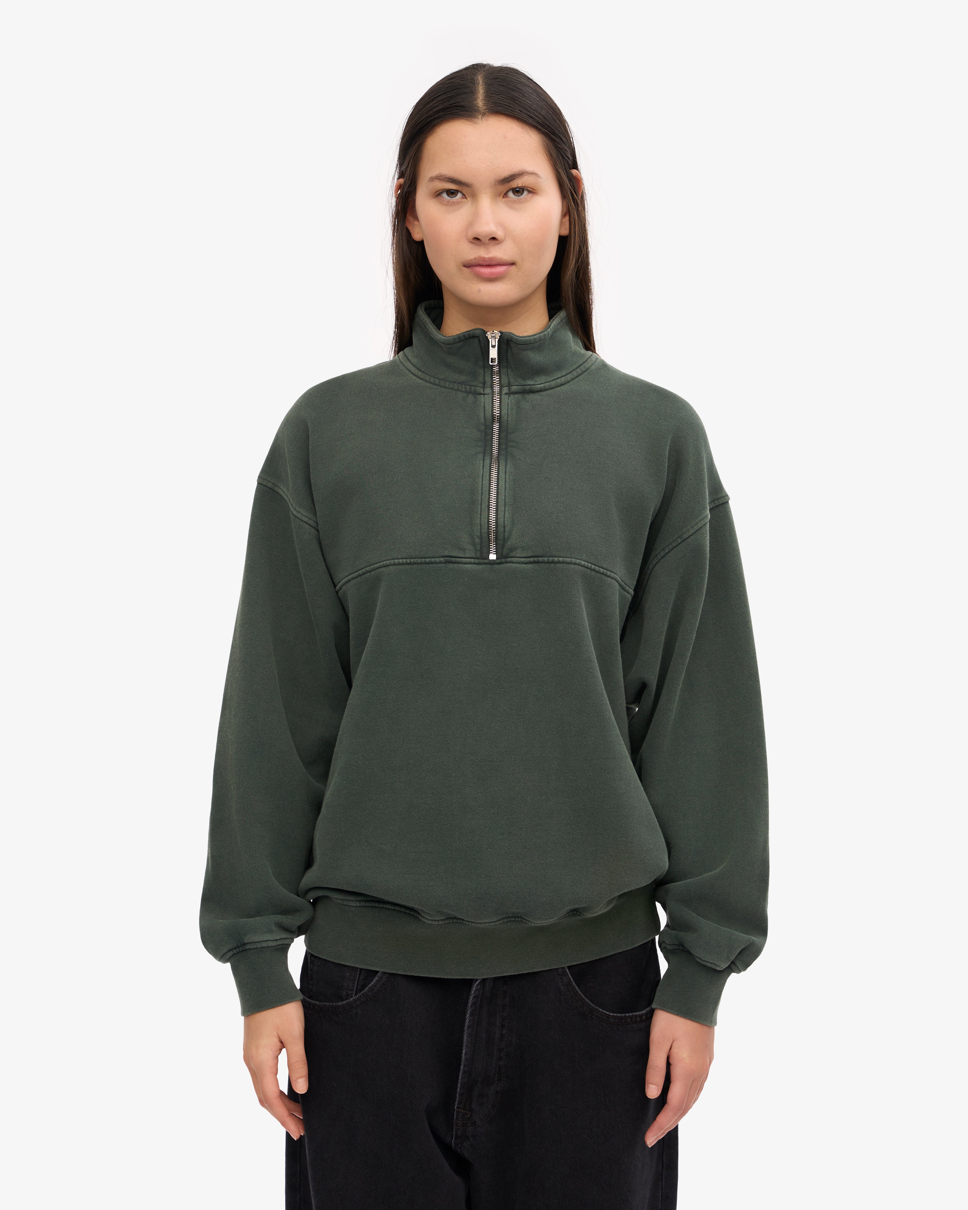 Organic Quarter Zip Sweatshirt for Men - Soft & Comfortable Midnight Forest Pullover | Perfect for Outdoor Activities & Casual Wear