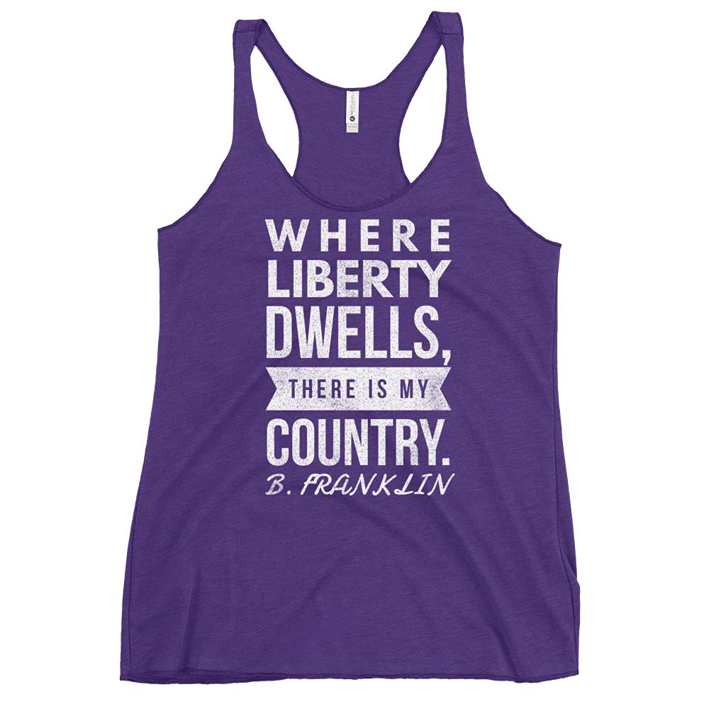 Where Liberty Dwells There Is My Country - Patriotic July 4th T-Shirt for Independence Day Celebrations, BBQ Parties & Fireworks Events