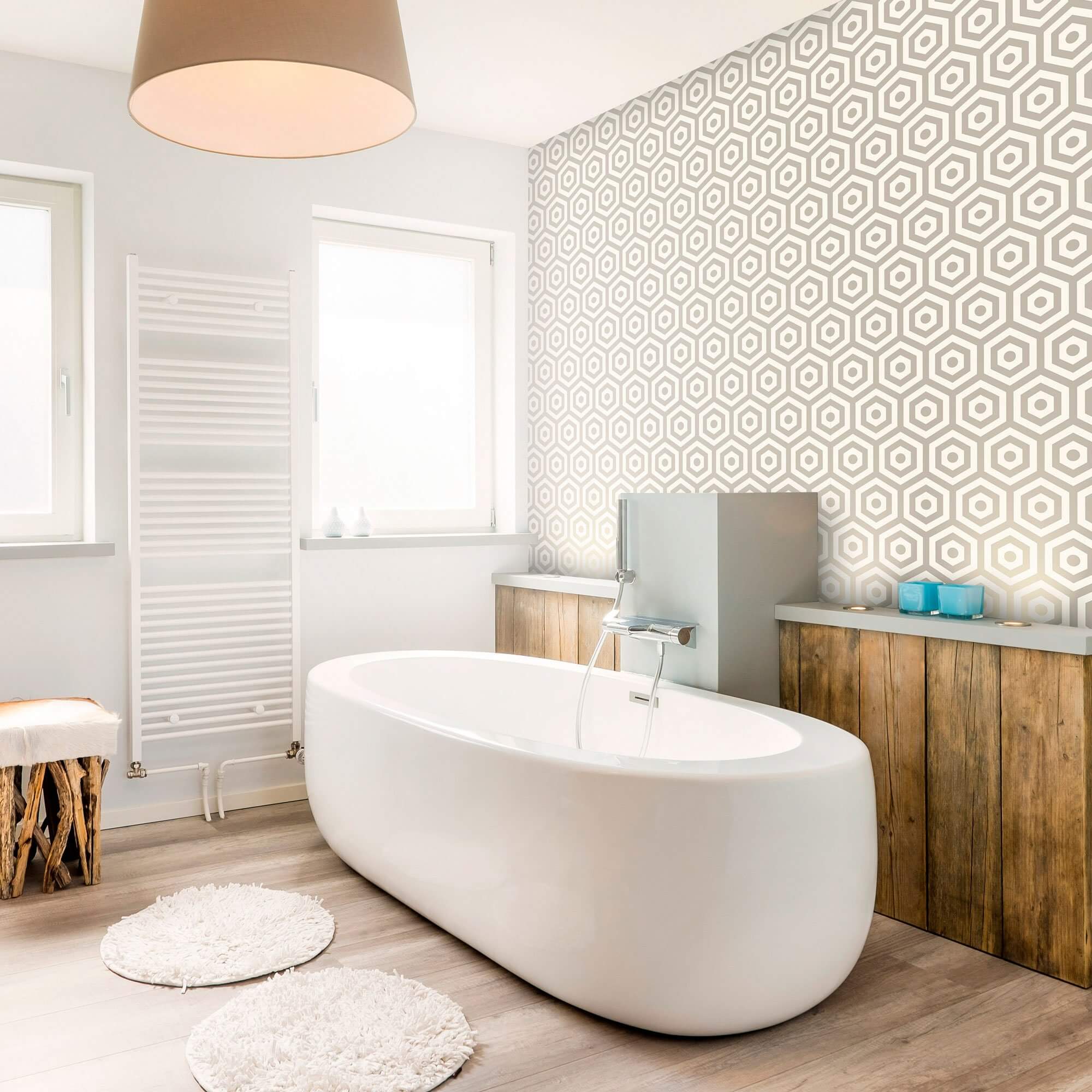 Brown Geometric Tile Adhesive Peel and Stick Removable Wallpaper - Self-Adhesive Wall Decal for Home Decor, Kitchen Backsplash, Bathroom & Office Renovation