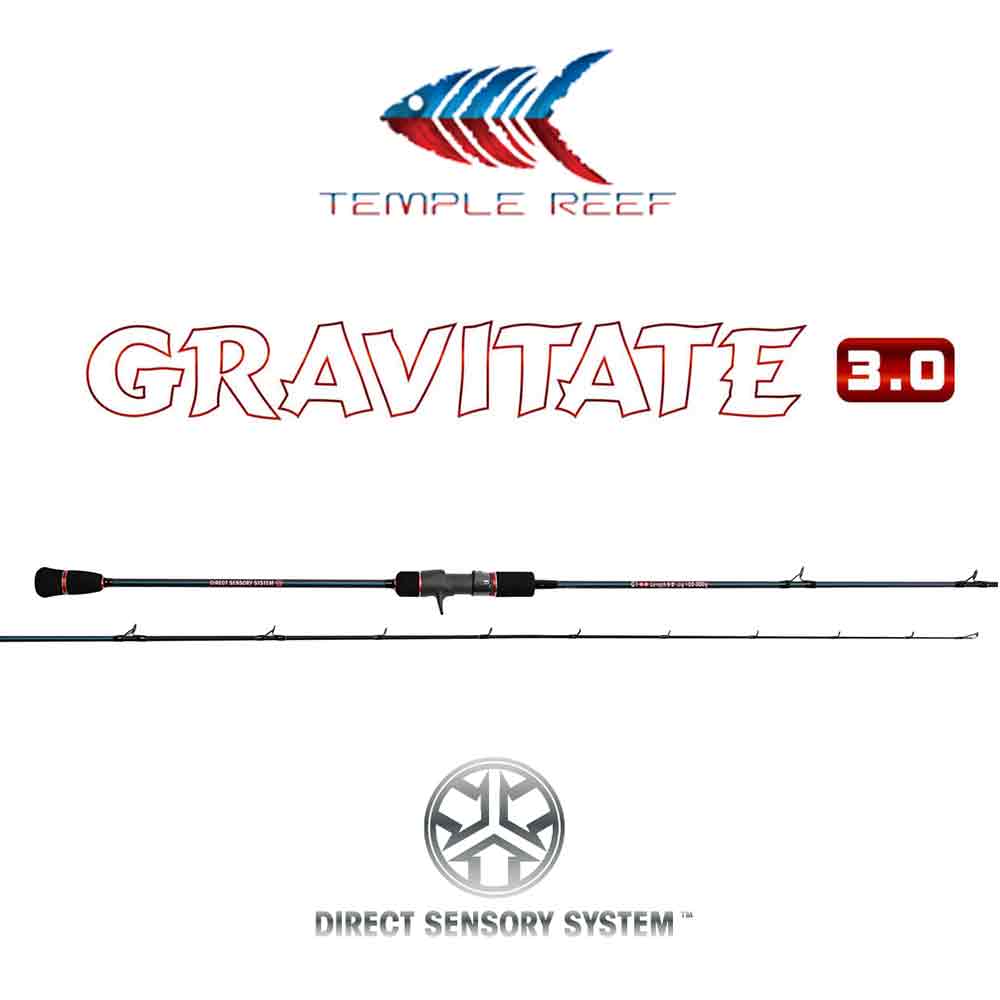 Temple Reef 6Ft 8In Gravitate 3.0 Slow Pitch Jigging Rod - Premium Saltwater Fishing Rod for Offshore Jigging & Bottom Fishing | Perfect for Deep Sea Anglers & Sport Fishing Enthusiasts