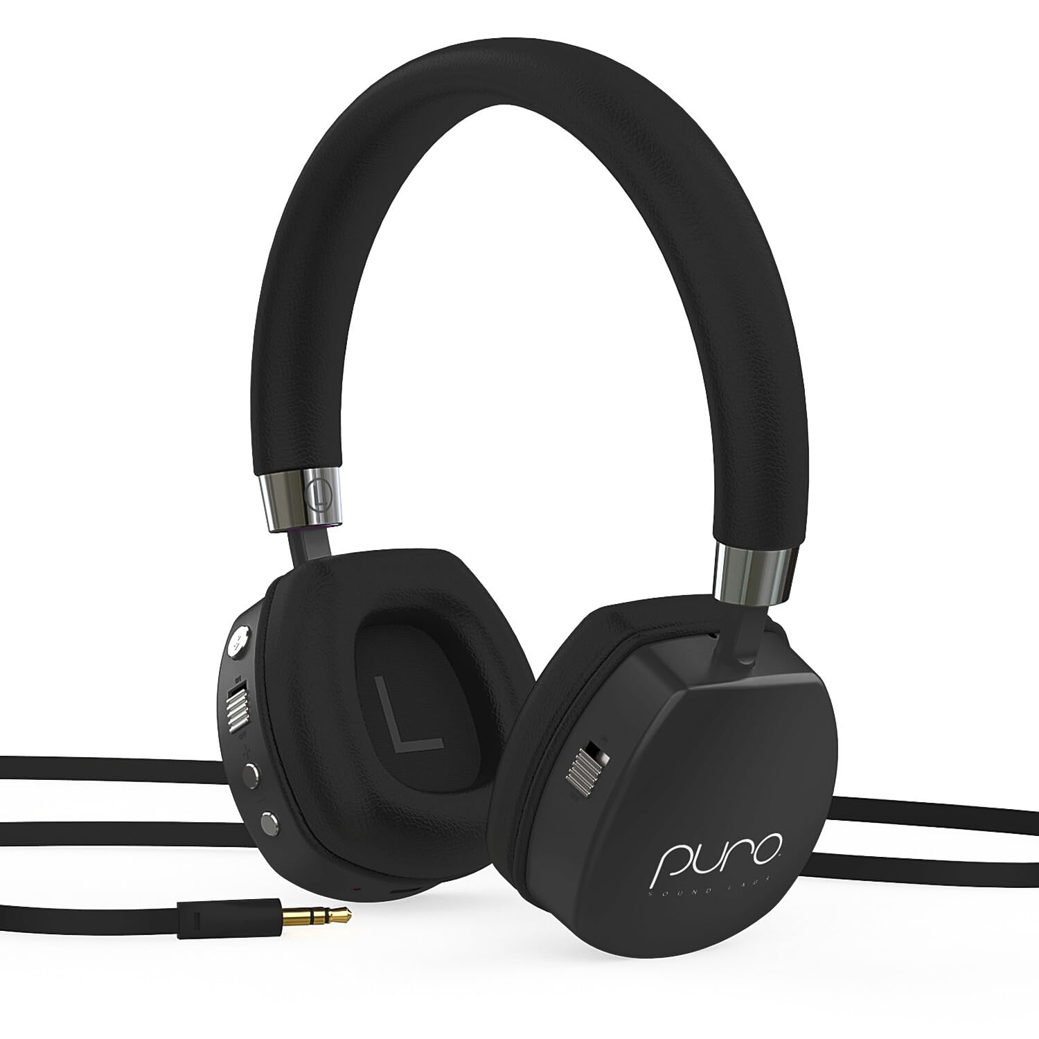 Puro Sound Labs PuroQuiet Plus Volume Limited Kids Bluetooth Headphones with Active Noise Cancelling & Built-in Mic – Safe Studio-Grade Sound for School, Travel & Online Learning (Black)