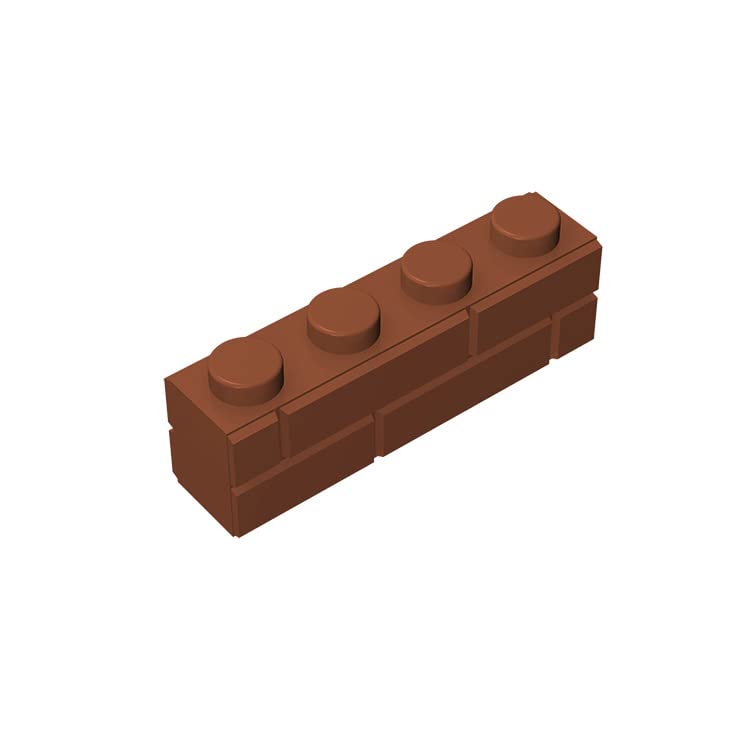 Classic Bulk Brick Blocks 100 Pcs - 1x4 Masonry Profile Bricks Wall Building Blocks Compatible with Lego Parts (Coffee Color) - Perfect for DIY Construction Projects, Architecture Models & Creative Play