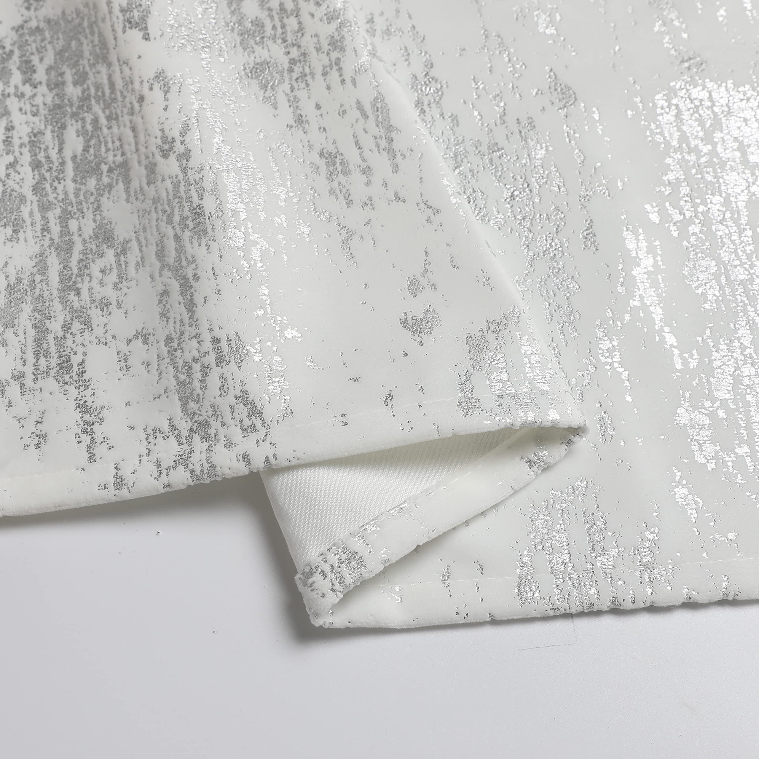 Custom Silver Mosaic Tablecloth 70x120 - Elegant Dining & Party Decor