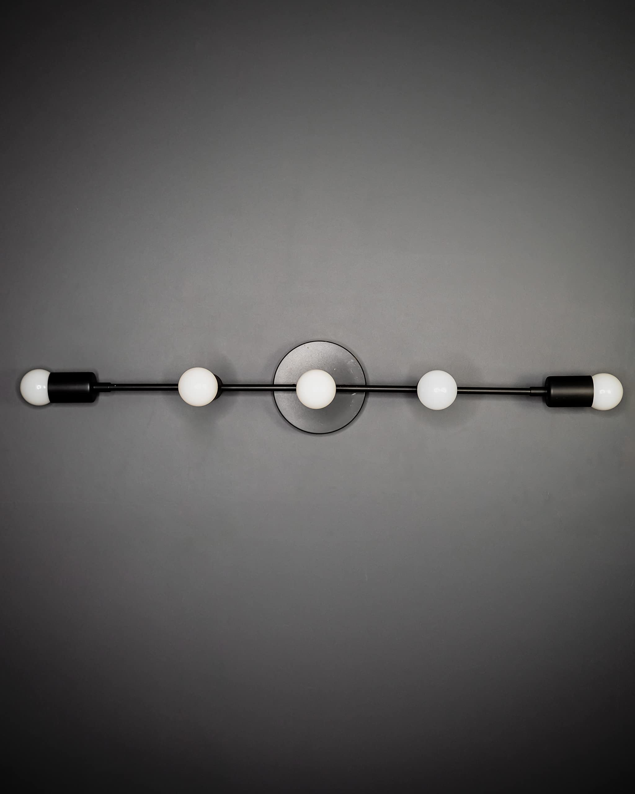 Artemis Modern 5-Light Wall Sconce - Mid Century Industrial Vanity Lighting for Bathroom, Bedroom & Hallway - Abstract Art Design Fixture with Adjustable Bulbs