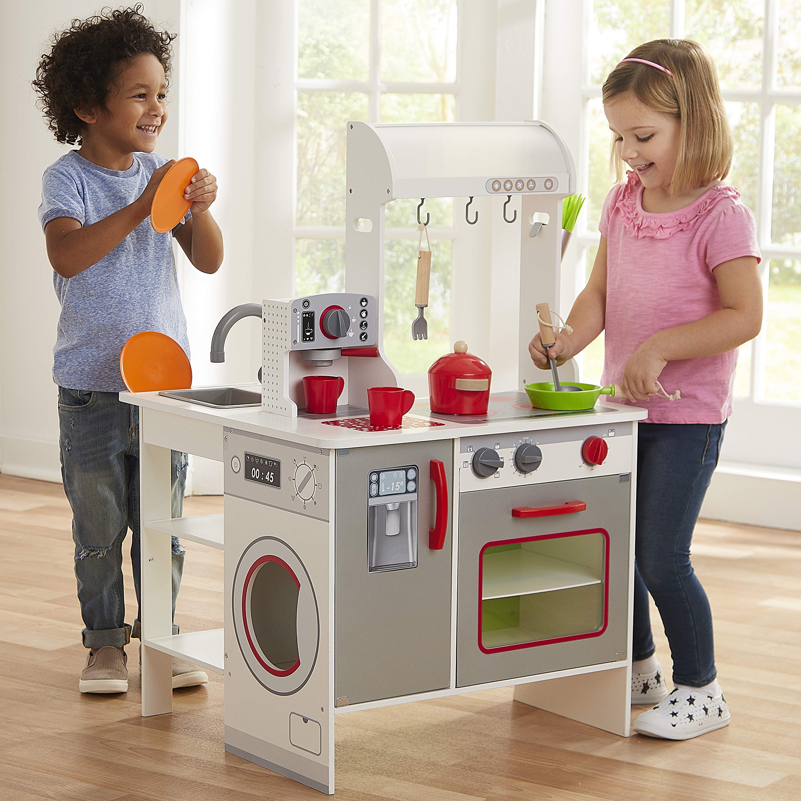 Imaginarium All Around Play Kitchen Set with Realistic Appliances & Accessories - Pretend Play Toy for Kids Ages 3-6 | Perfect for Preschool Learning & Role-Playing Games