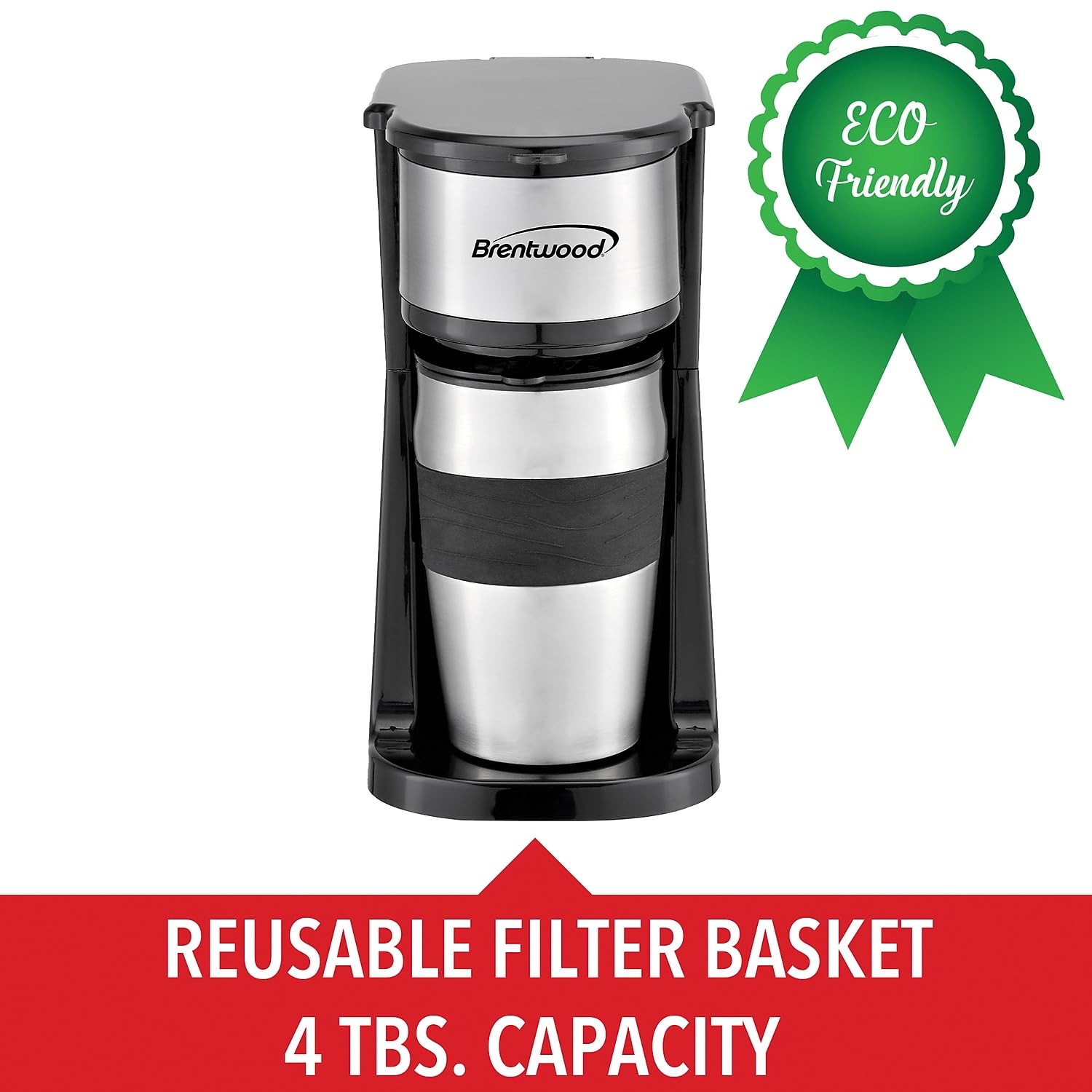 Brentwood TS-113BK 12-Cup Programmable Coffee Maker with Auto Shut-Off - Black - Perfect for Home, Office, and Dorm Use