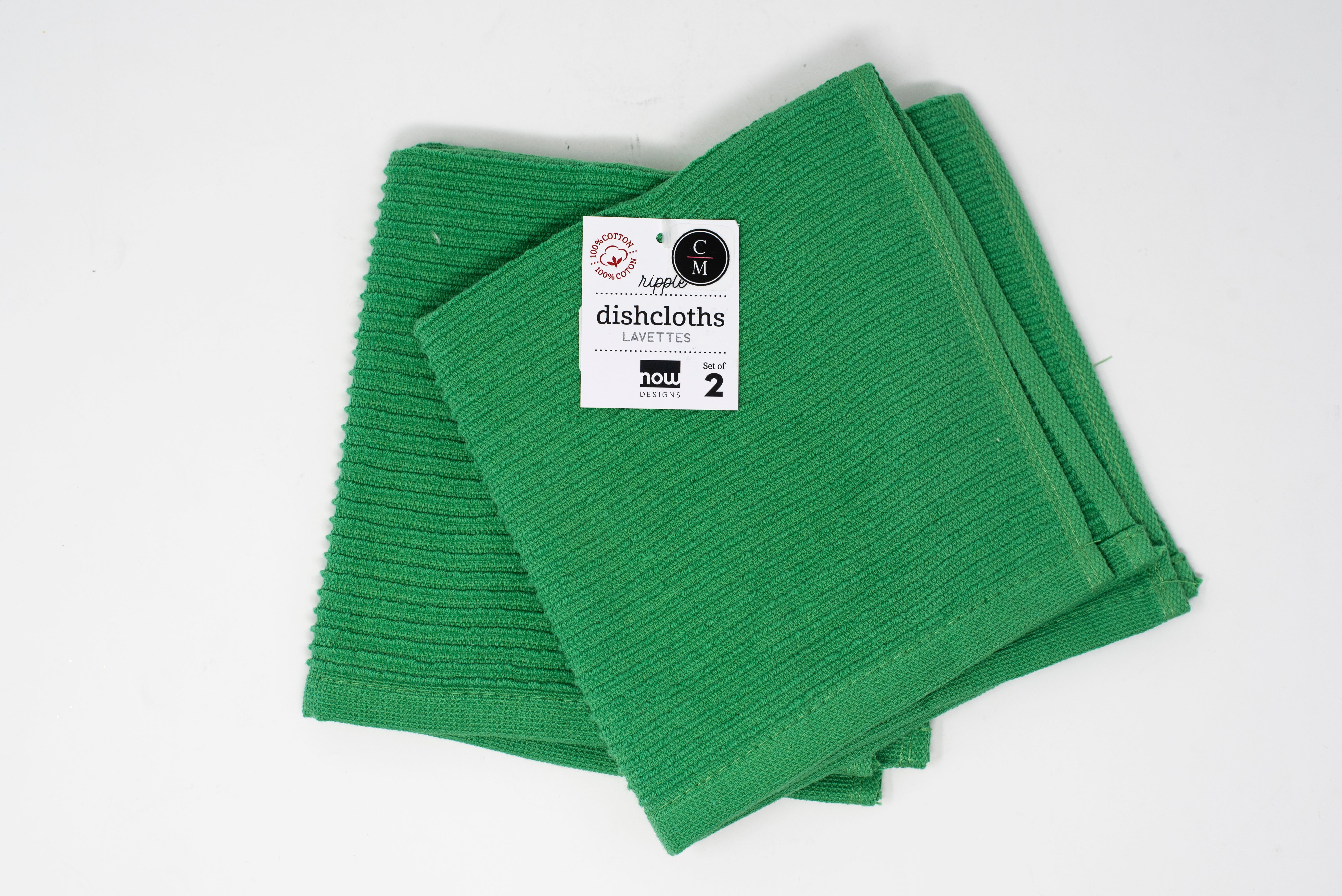 Eco-Friendly Ripple Dishcloth Set - Soft & Absorbent Kitchen Towels for Washing Dishes, Cleaning & Drying | Perfect for Home, Restaurant & RV Use