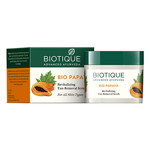 Biotique Bio White Advanced Fairness Face Wash 200ml & Bio Papaya Revitalizing Tan Removal Scrub 75g - Brightening & Exfoliating Skincare Set for Glowing Complexion | Perfect for Daily Cleansing & Weekly Exfoliation Routine