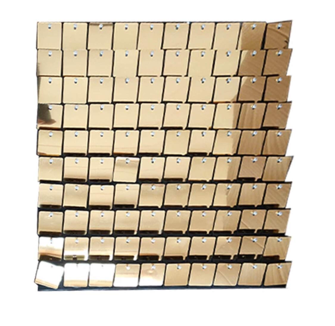 Blush Blooms Decor - 12 Pack Light Gold Sequin Panels with Clear Back | Shimmer Wall Decor, Sequin Backdrop for Events, Home Decor, Wedding, Party & Advertising Signs | Perfect for Photo Booths, Stage Design & Retail Displays