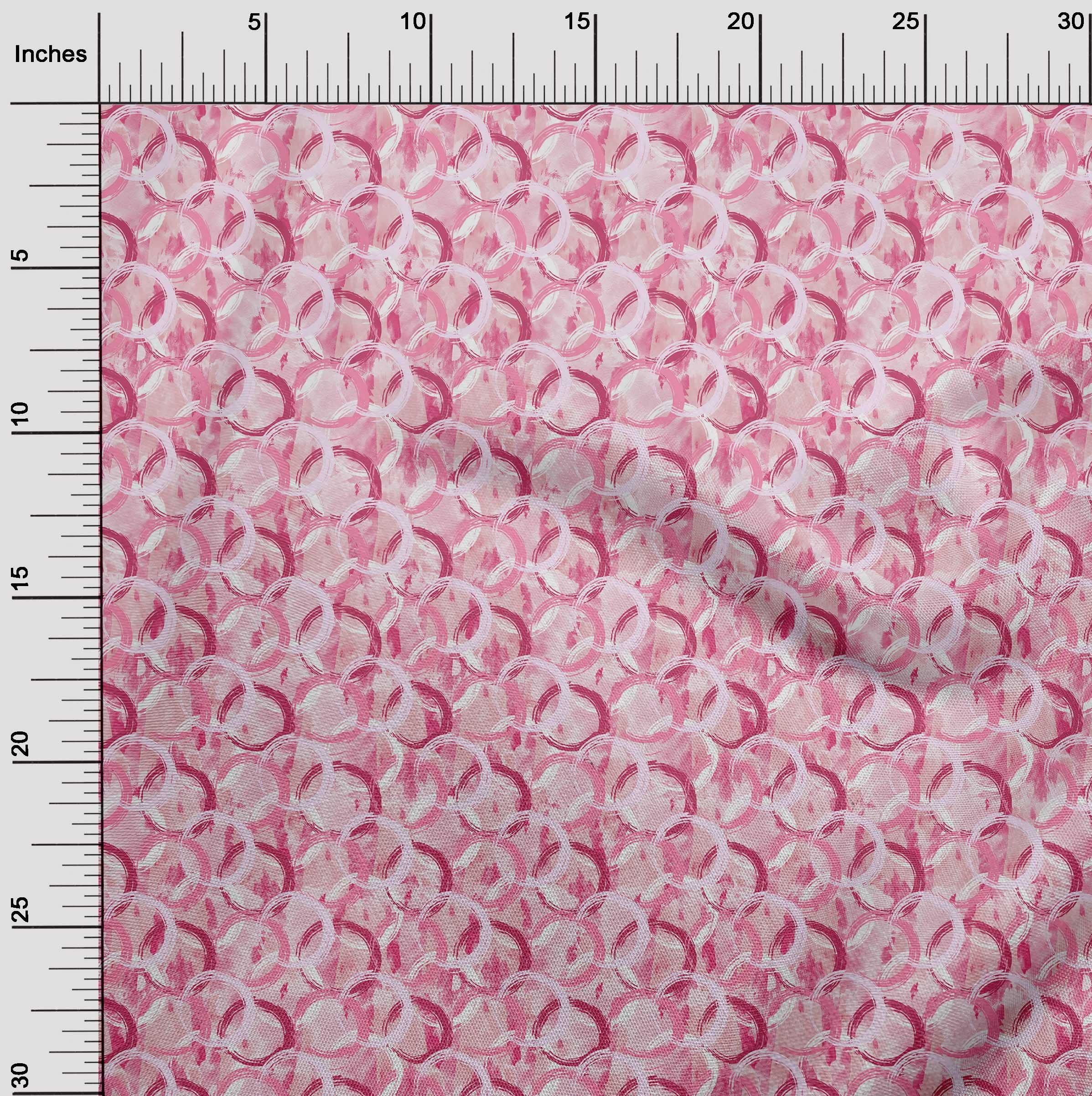 Velvet Pink Abstract Print Fabric by The Yard - 58 Inch Wide Soft Dress Material for DIY Fashion, Home Decor & Upholstery | Premium Quality 633