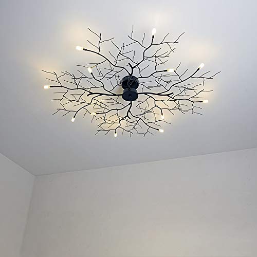 Modern LED Ceiling Light - Nordic Tree Branch Design Iron Chandelier for Living Room & Bedroom (95cm/10LED) - Home Decor Lighting Fixture for Hotel, Clubhouse & Residential Spaces