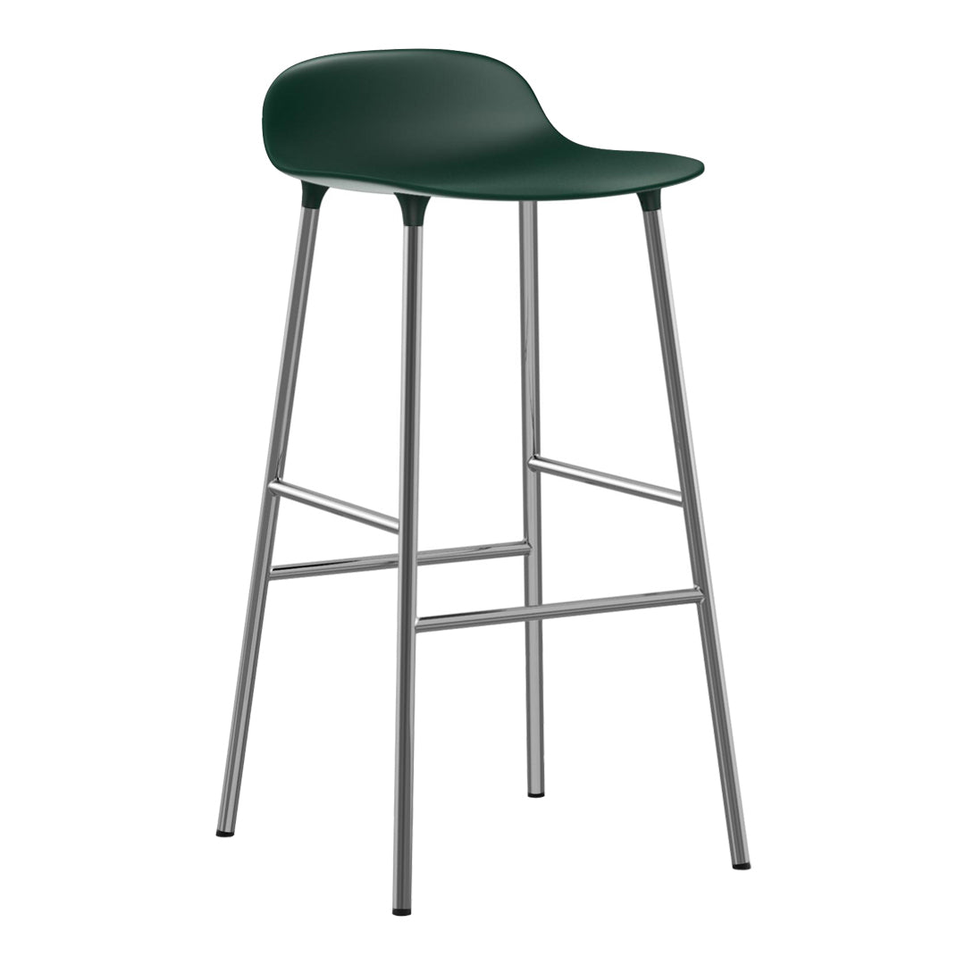 Modern Metal Bar Stools with Form Design - Adjustable Height Counter Stools for Kitchen, Dining & Home Bar - Industrial Style Seating for Restaurants & Cafes