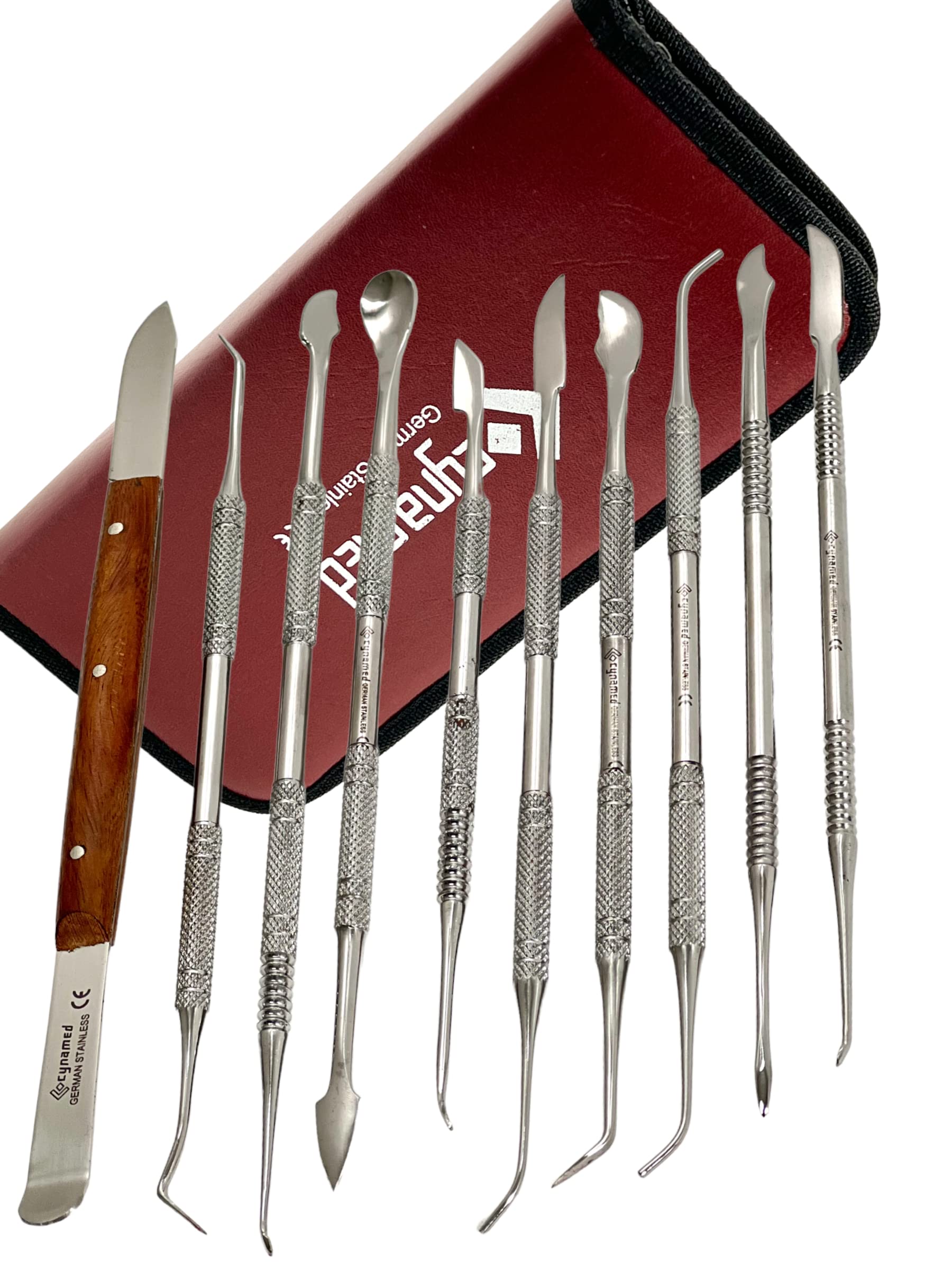 Premium Wax Carving Tools Set - 10-Piece Stainless Steel Wax & Clay Sculpting Kit with Double-Ended Dental Tools for Jewelry Making, Candle Carving, Modeling & DIY Crafts - Perfect for Artists, Dentists & Hobbyists