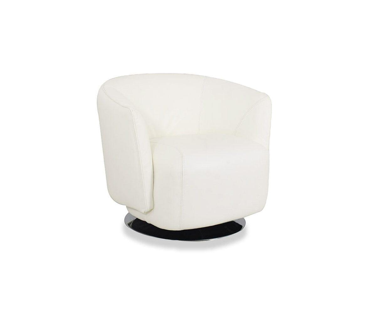 Elena Genuine Leather Swivel Chair - 360 Degree Rotating Office Chair with Ergonomic Design for Home, Office, and Conference Room Use