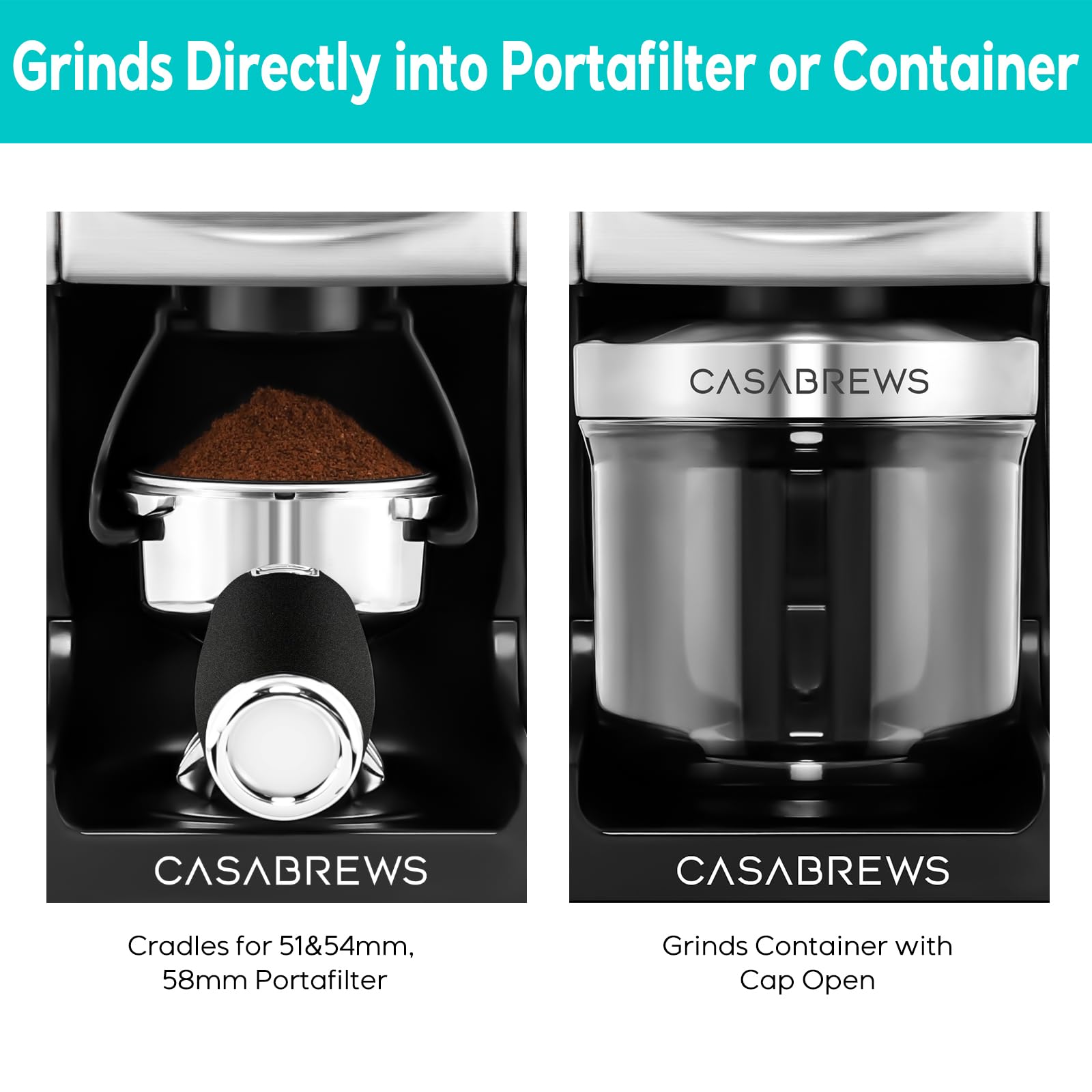 Premium CASABREWS Electric Coffee Grinder with Built-in Digital Scale - Fresh Ground Coffee for Espresso, French Press & Pour Over - Perfect for Home Baristas & Coffee Enthusiasts