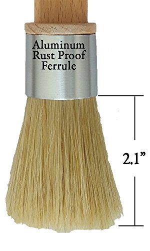 Premium Boar Hair Bristle Brush Kit for Wax & Detailing - 2 Pack | Chalk Mountain Brushes | Durable Varnished Wood Handle | Perfect for Car Detailing, Woodworking & DIY Crafts
