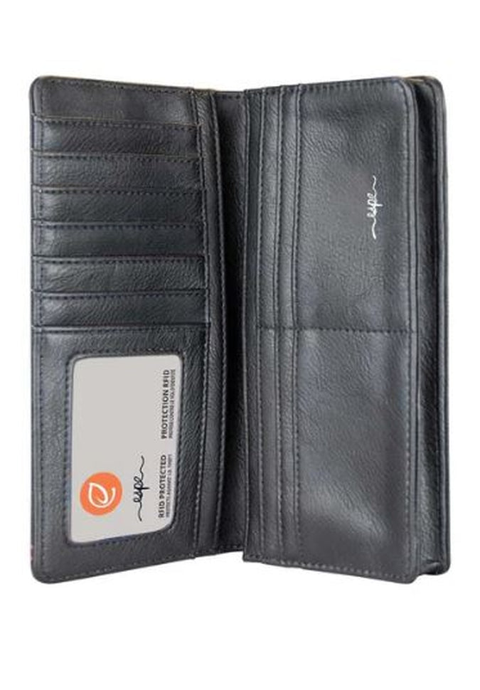 Espe Daliah Long Wallet for Women - Slim RFID Blocking Leather Bifold Wallet with Multiple Card Slots - Perfect for Travel, Shopping, and Everyday Use