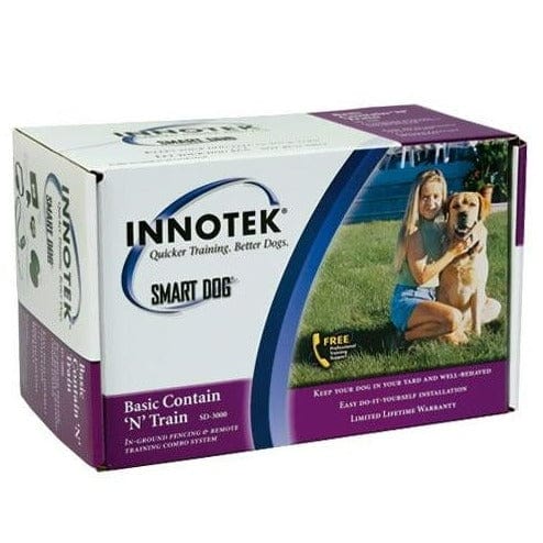 Innotek Basic Contain 'N' Train In-Ground Dog Fence & Remote Training System – Safe Pet Containment & Behavior Correction for Backyards & Large Properties