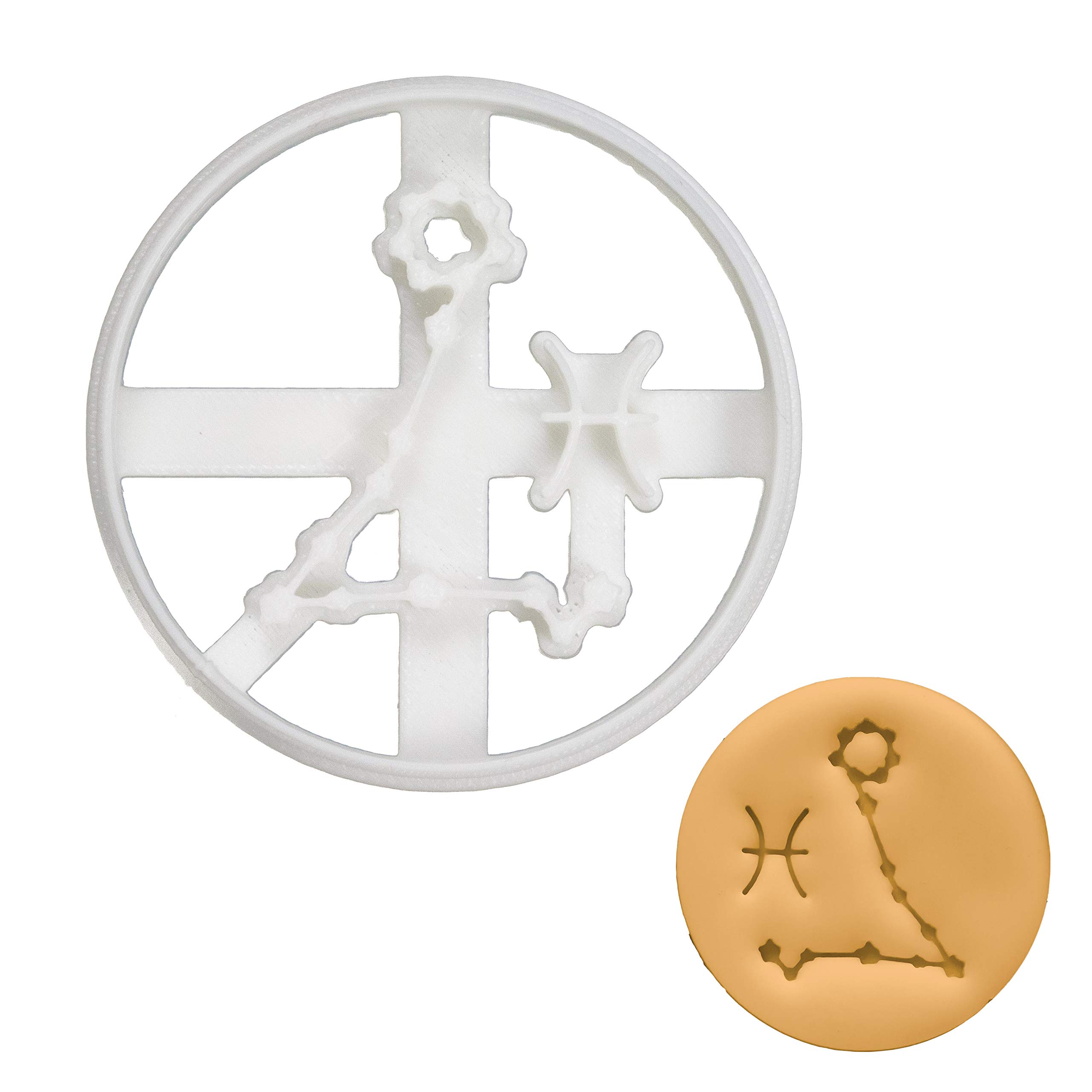 Pisces Zodiac Sign Cookie Cutter - Stainless Steel Fish-Shaped Baking Tool for Cookies, Biscuits & Fondant | Perfect for Birthday Parties, Baby Showers & Astrology-Themed Events