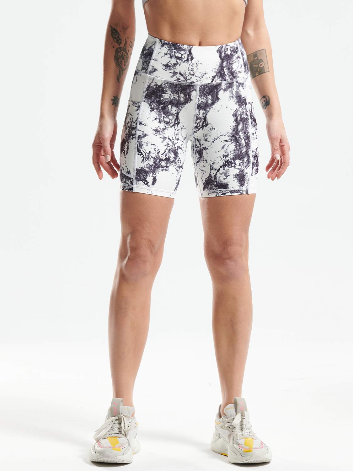 CADMUS High Waist Yoga Shorts for Women - 3/4/6/7/8 Inch Inseam Naked Feeling Workout Running Biker Shorts - Perfect for Yoga, Gym, Running & Lounge Wear