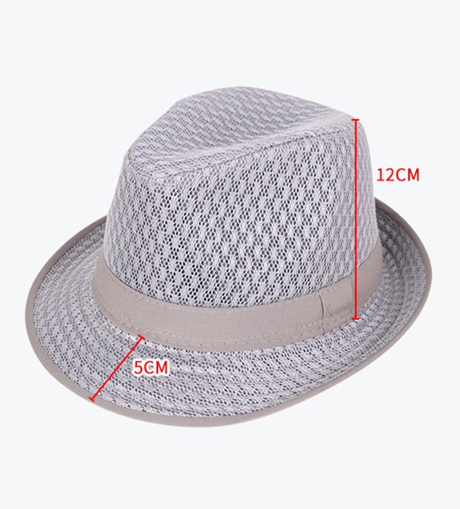 Unisex Short Brim Fedora Hat 2 Pack - Breathable Panama Trilby Jazz Hats for Summer, Beach & Sun Protection - Perfect for Outdoor Activities, Music Festivals and Vacation Style