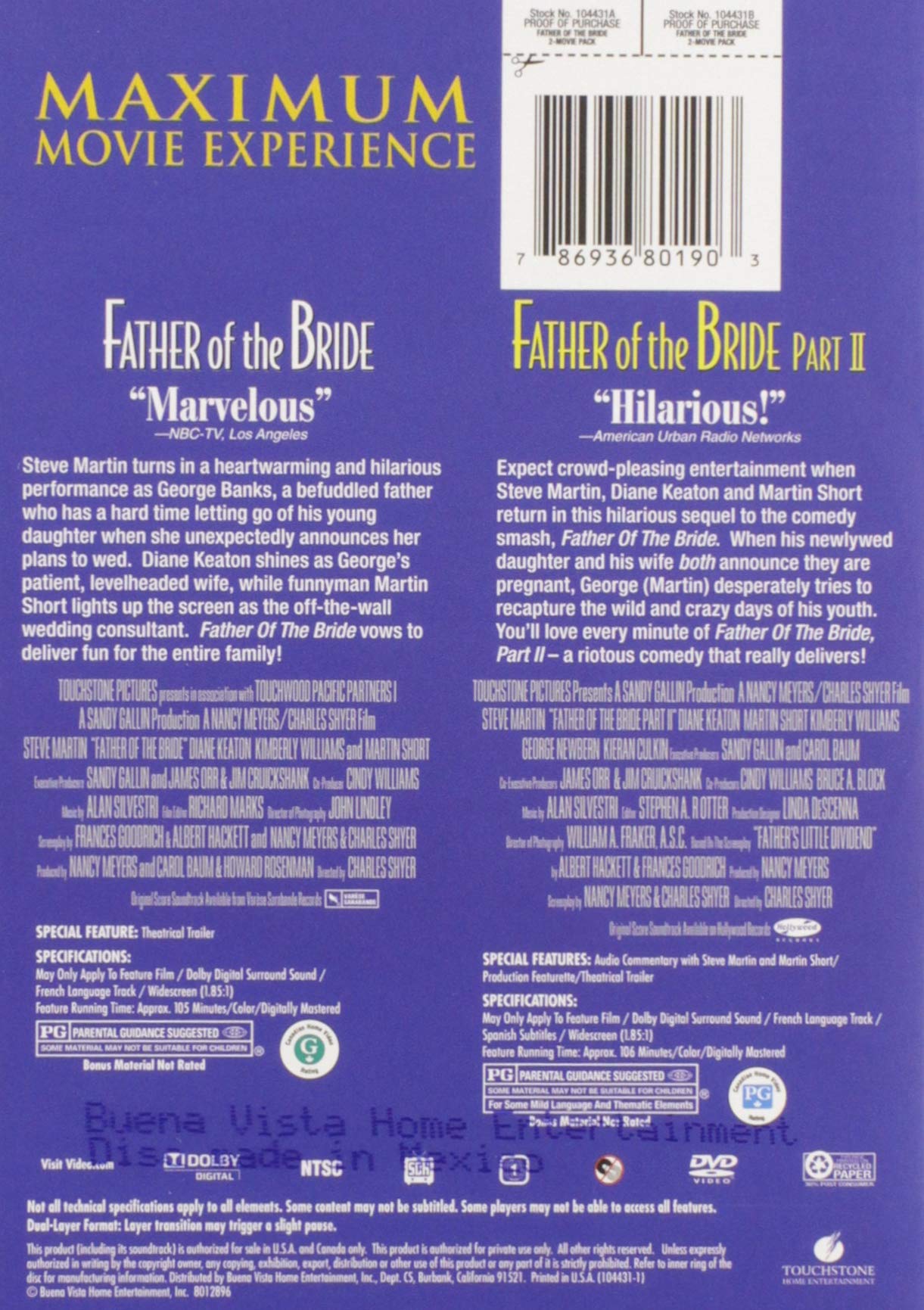 Father of the Bride & Father of the Bride Part II - Classic Comedy Movies for Wedding Parties & Family Movie Nights