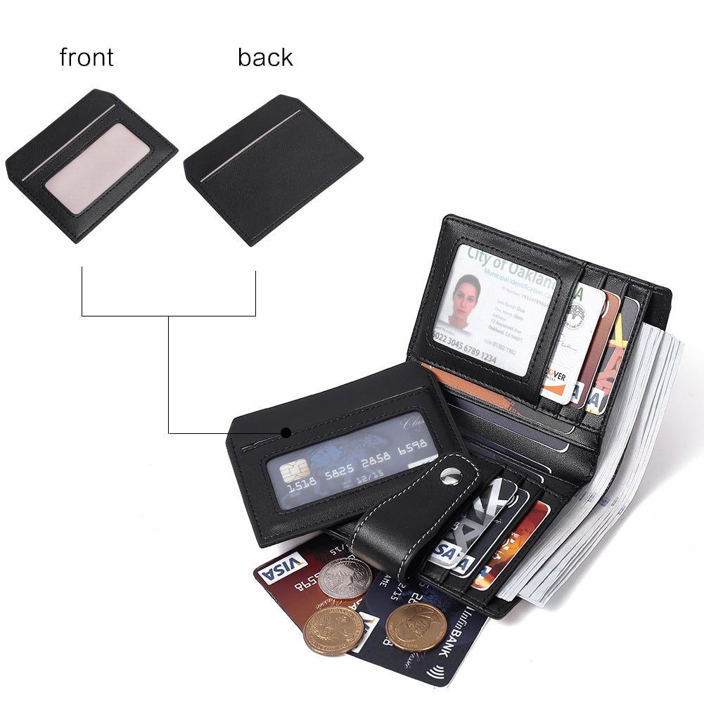 Lnna Small Zipper Wallet with ID Window - Slim Checkbook Cover for Women & Men - Perfect for Travel, Business & Everyday Use
