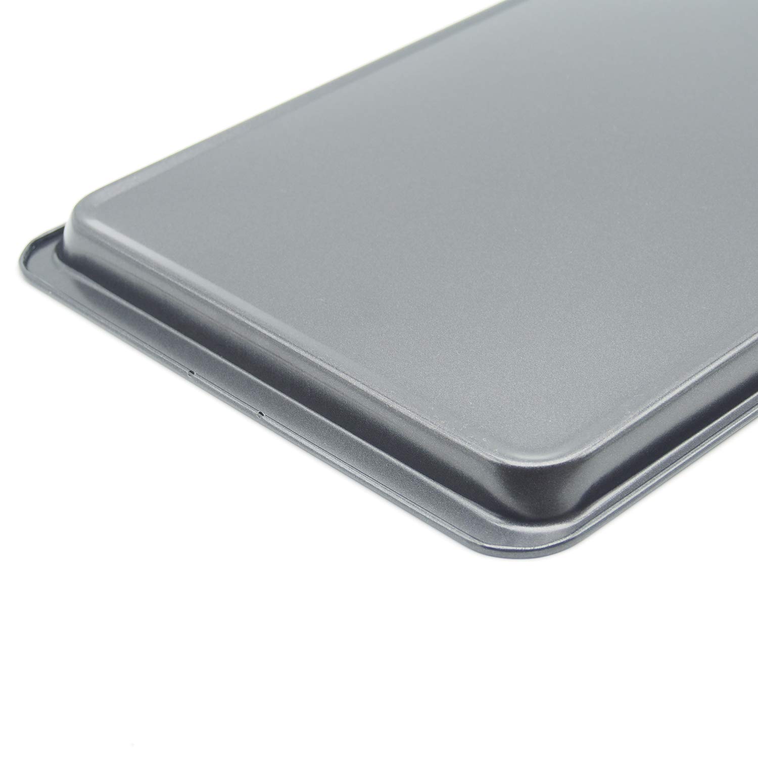 2-Pack Nonstick Carbon Steel Baking Sheets - 10x14.5 Inch Cookie Pans (9x13 Inch Inner) - Heavy Duty Commercial Grade Bakeware for Cookies, Pizza, Roasting Veggies & Sheet Cake Baking