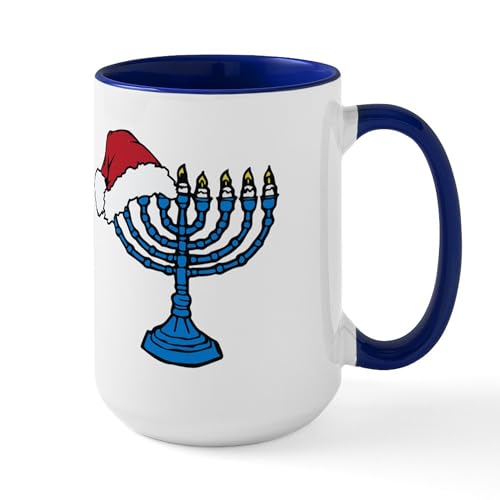 White/Navy Inside - Hanukkah And Christmas