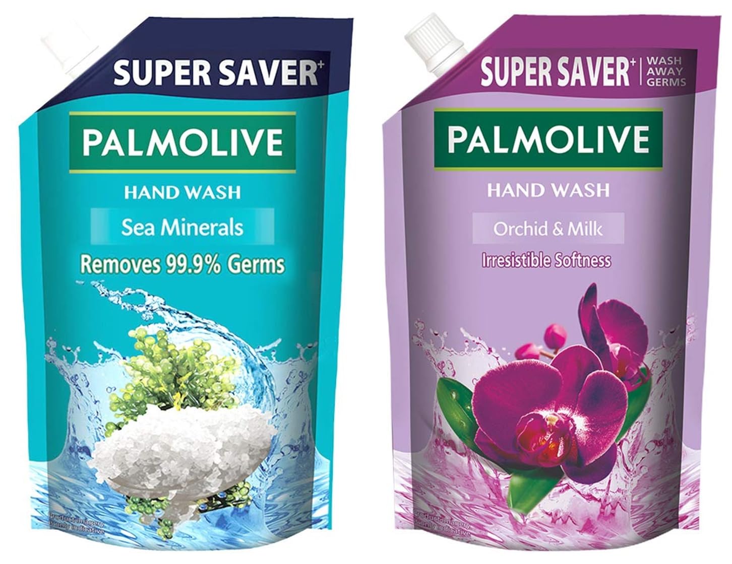 Palmolive Naturals Sea Minerals & Orchid Milk Liquid Hand Wash Refill Combo Pack - 2 x 750ml | Moisturizing & Gentle on Skin | Perfect for Bathrooms, Kitchens & Guest Washrooms