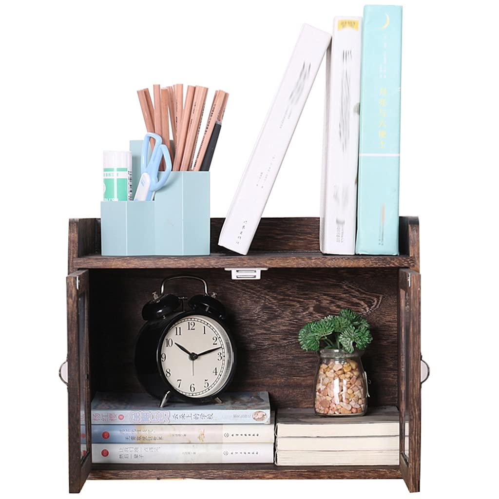 Brown Wooden Drawer Organizer 35x22x26cm - Desktop Storage Box for Cosmetics, Skin Care, Tea Sets & Kitchen Items - Perfect for Bedroom, Bathroom & Office Organization