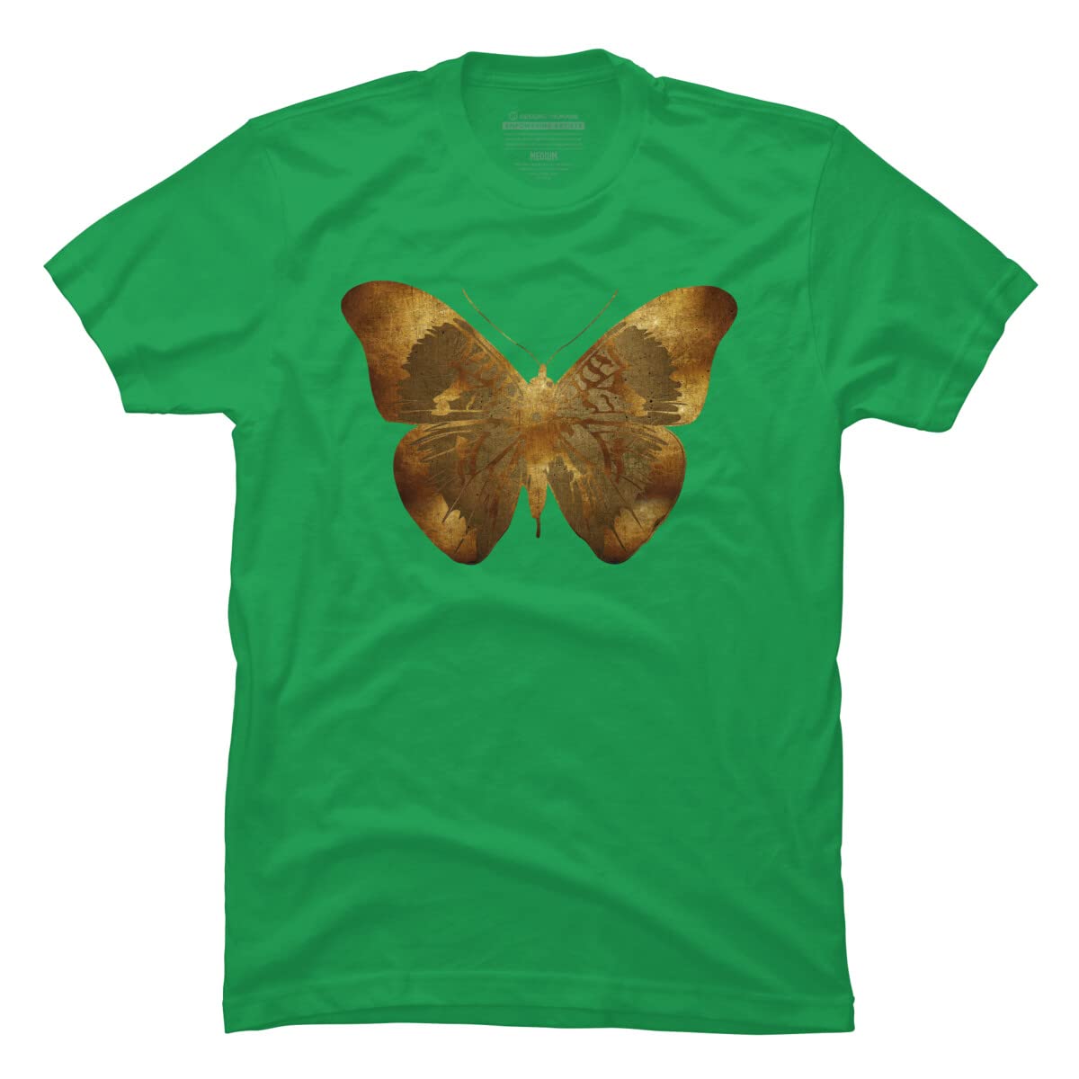 Design By Humans Men's Iron Butterfly Graphic T-Shirt by Adamzworld | Soft Cotton Tee for Casual Wear & Rock Music Fans