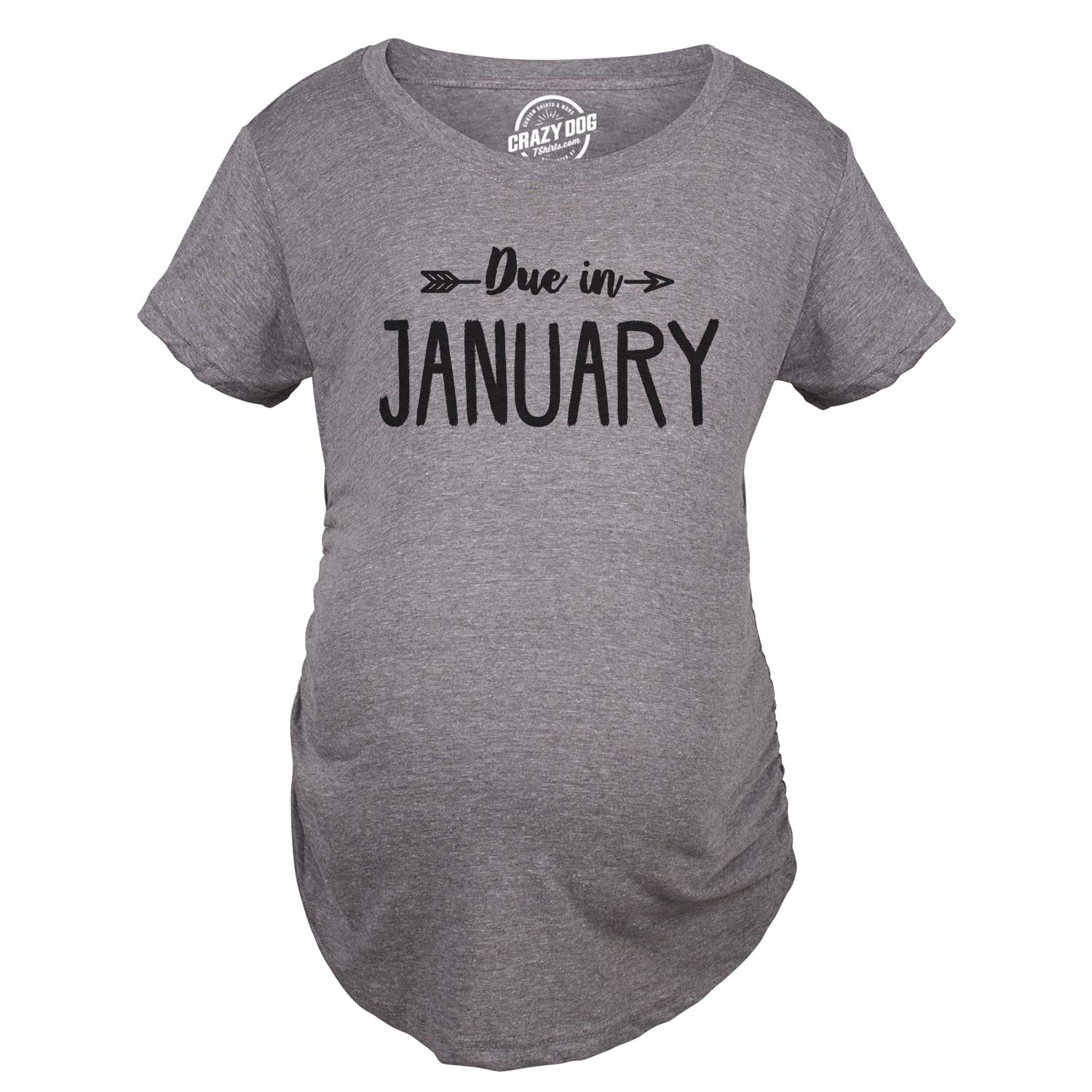 Funny Maternity T-Shirt - 'Due in January' Pregnancy Announcement Shirt for Expecting Moms | Perfect for Baby Showers, Gender Reveals & Pregnancy Photos