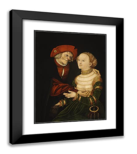 Black Modern Wood Frame with Double Matting
